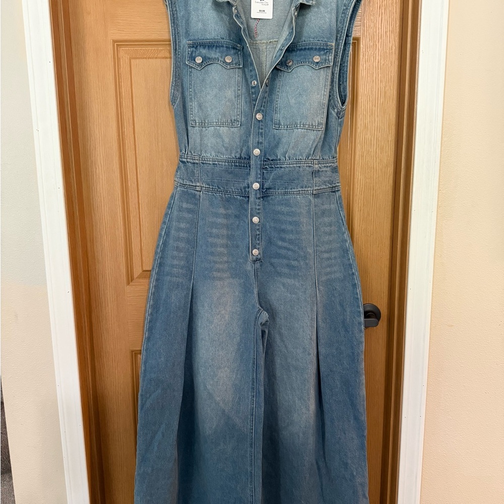 Denim Sleeveless jumpsuit